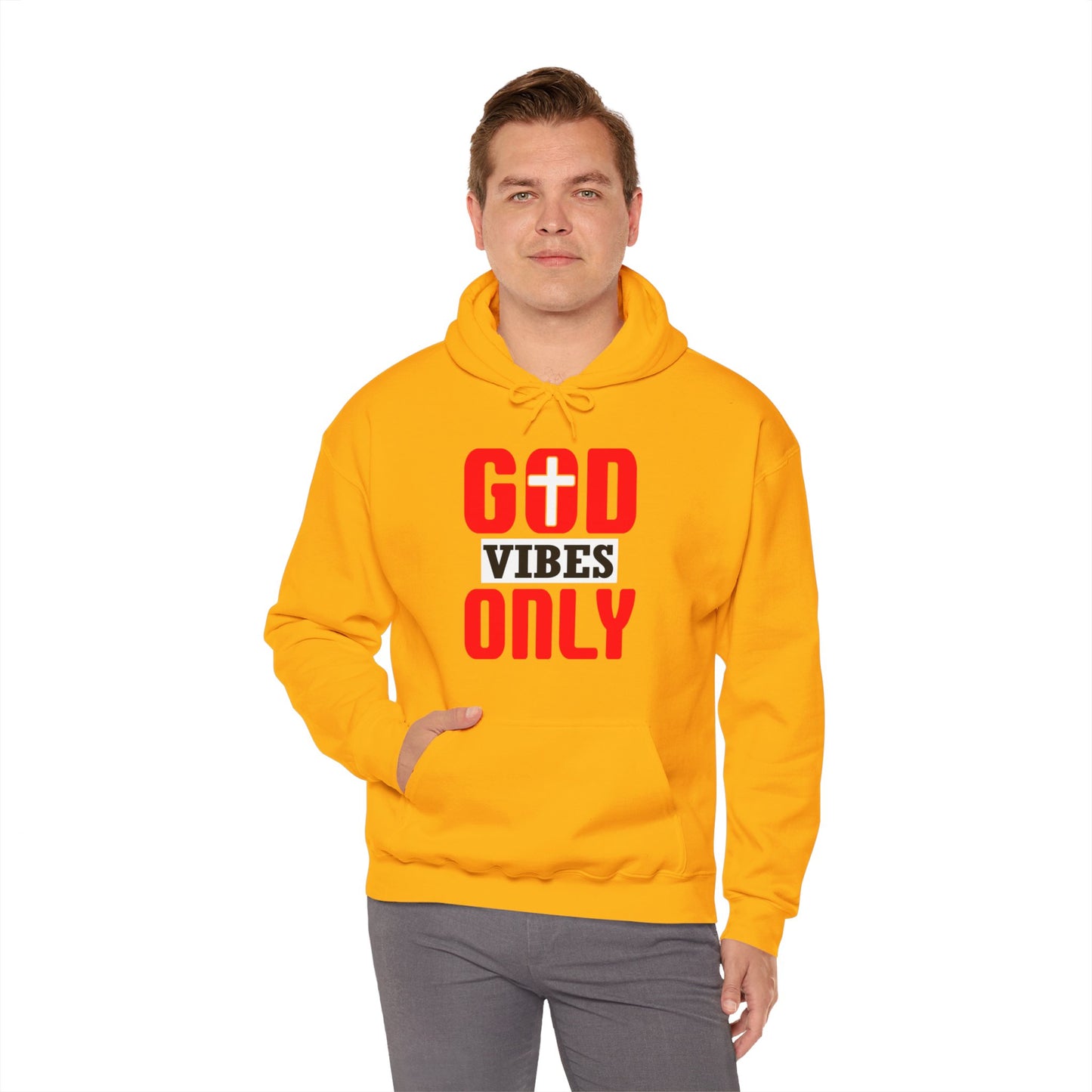 God Vibes Only Unisex Christian Hooded Pullover Sweatshirt