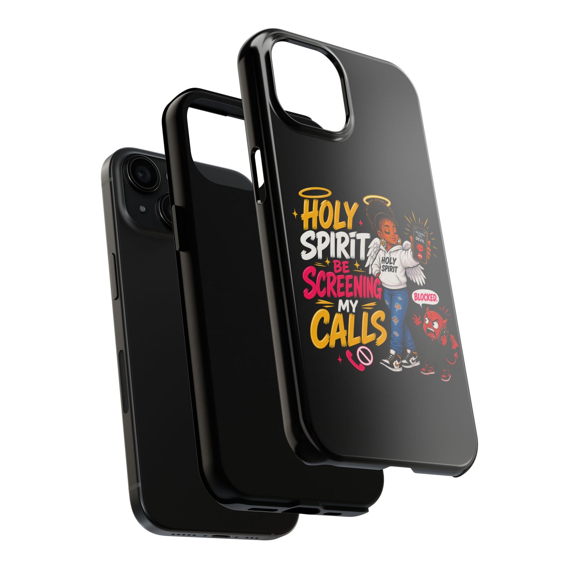 Phone Case — "Holy Spirit Be Screening My Calls" Christian Protective Tough Case - ClaimedbyGodDesigns
