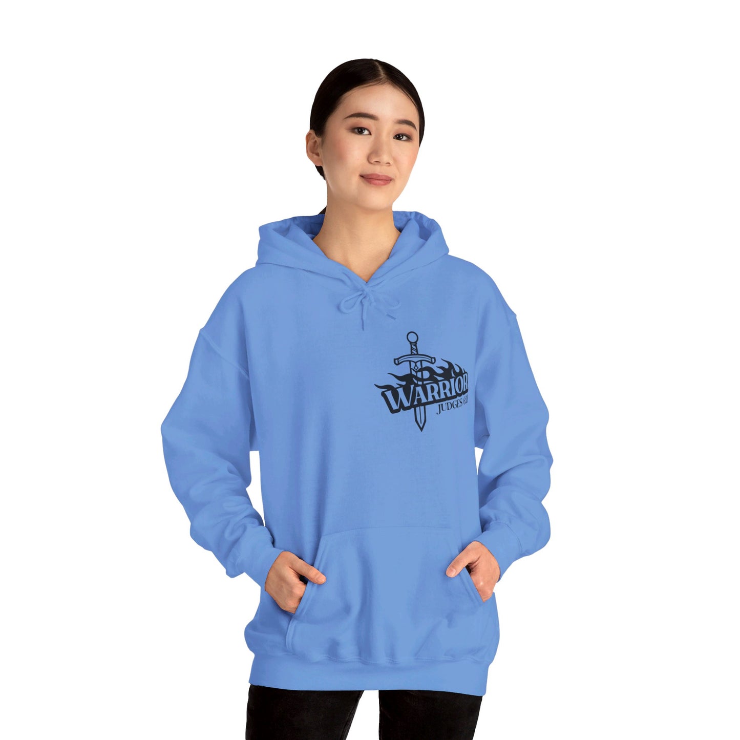 The Lord Is With You Mighty Warrior Unisex Christian Pullover Hooded Sweatshirt