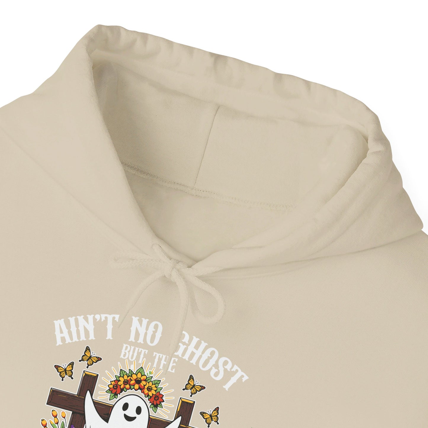 Ain't No Ghost But The Holy Ghost Halloween Unisex Christian Pullover Hooded Sweatshirt