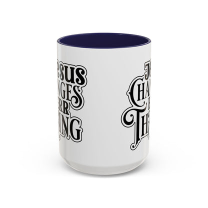 Inspirational Coffee Accent Mug - "He Changes Err Thang" - Perfect for Devotion and Gifts