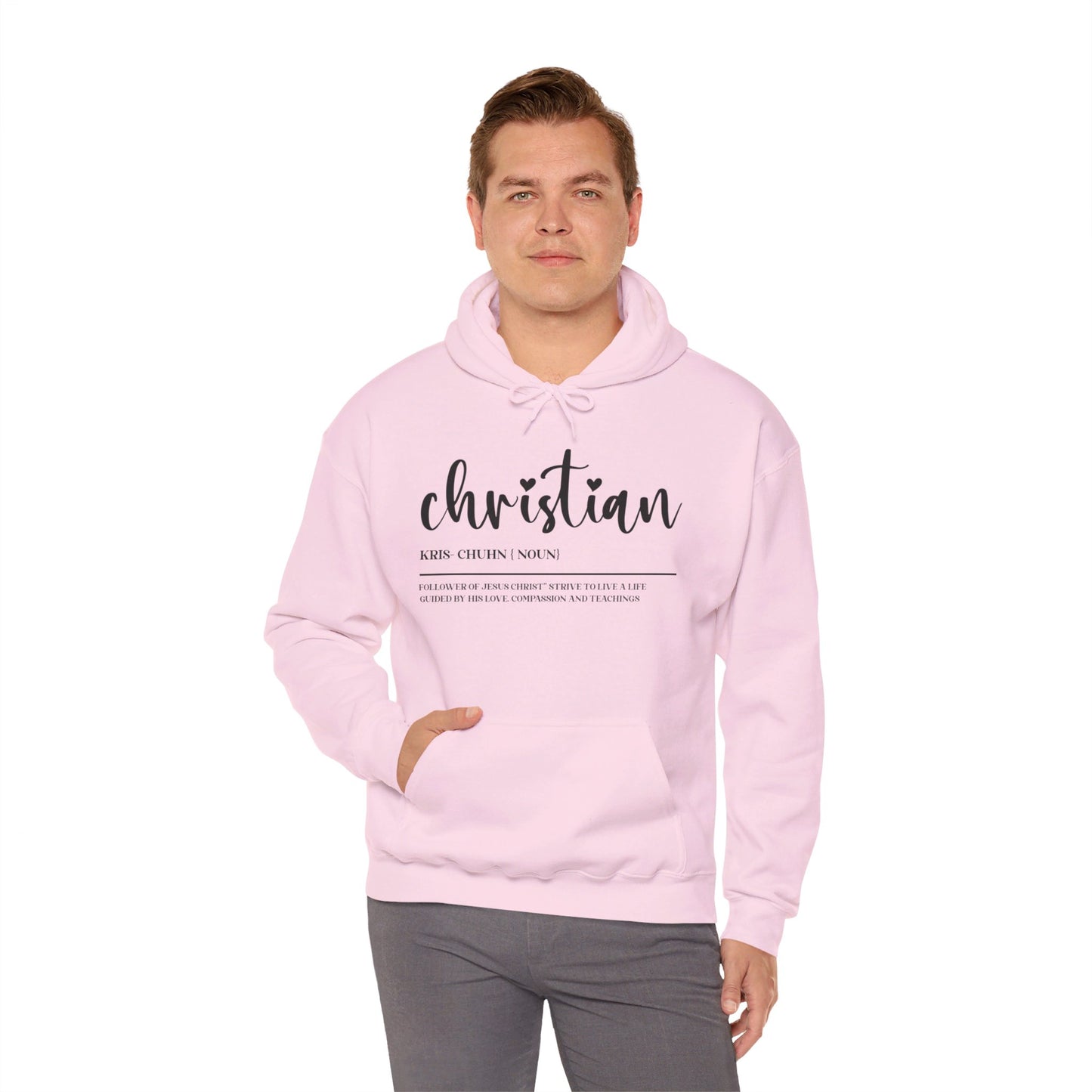 I Am A Christian Follower Of Christ  Unisex Christian Pullover Hooded Sweatshirt