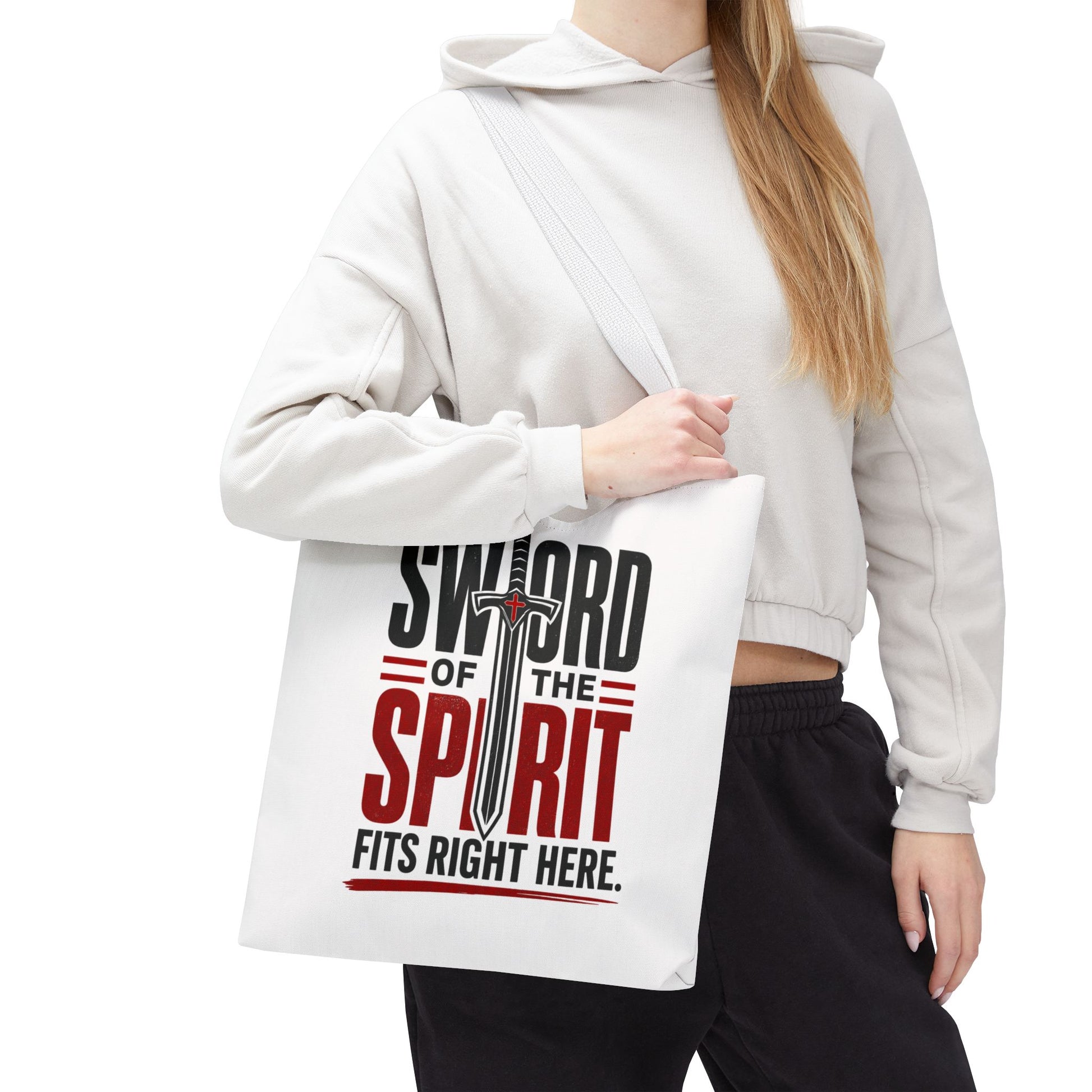 Sword of the Spirit Tote Bag — Christian Faith Inspirational Canvas Tote - ClaimedbyGodDesigns