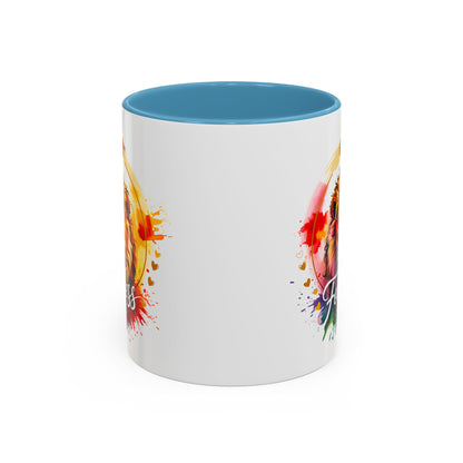 Fearless in Faith Lion Coffee Accent Mug - 11oz & 15oz Inspirational Drinkware