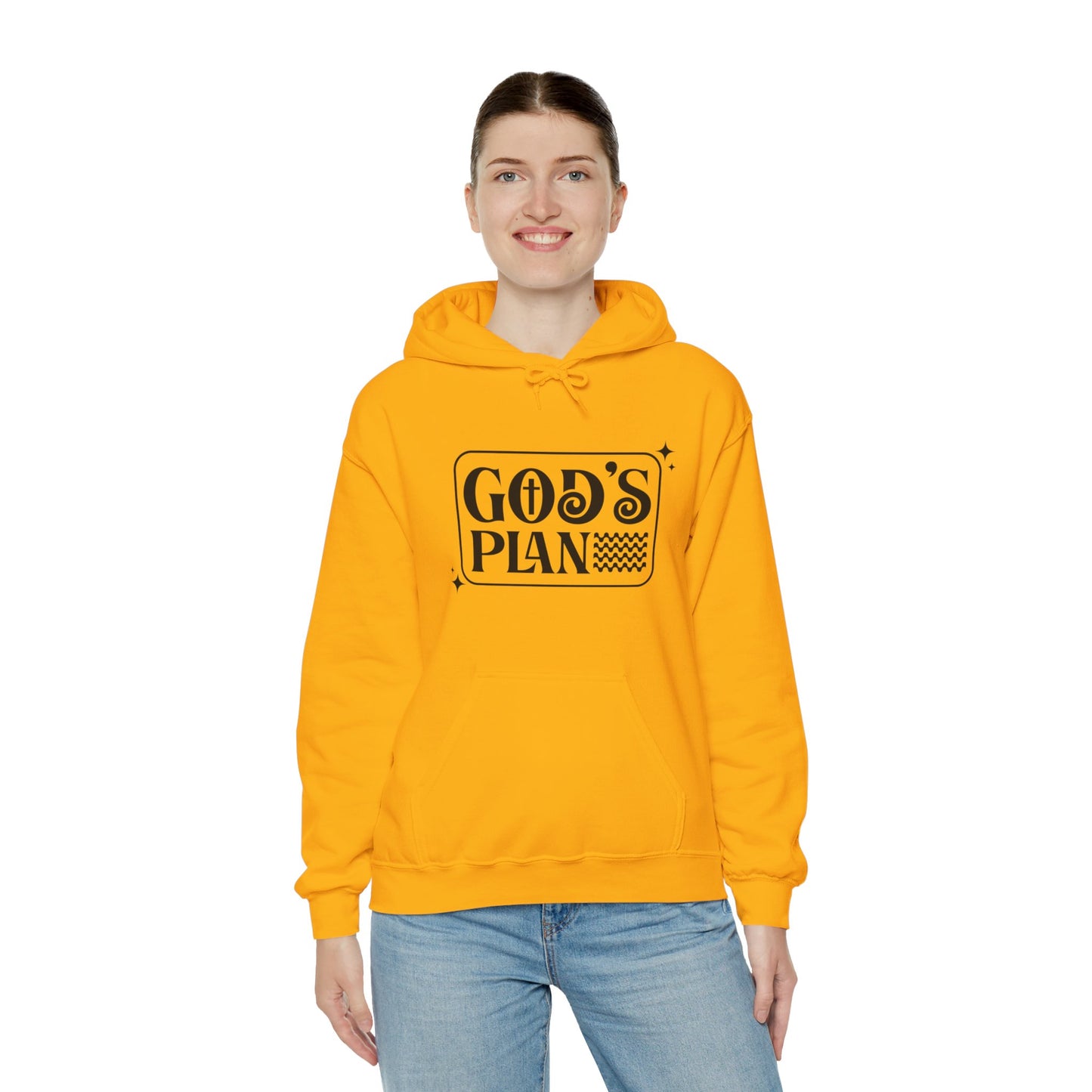 God's Plan Over MIne Unisex Christian Hooded Pullover Sweatshirt