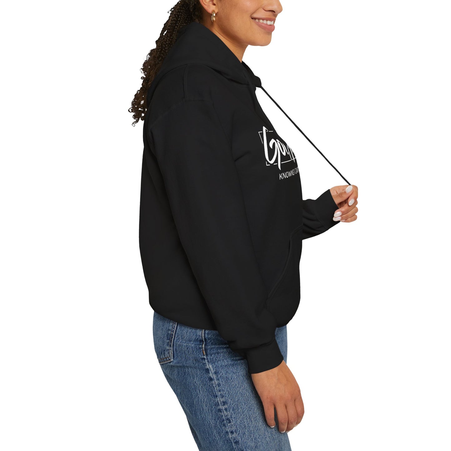 Christian Hooded Sweatshirt -Confidence In Him Knowing I Can't But He Can