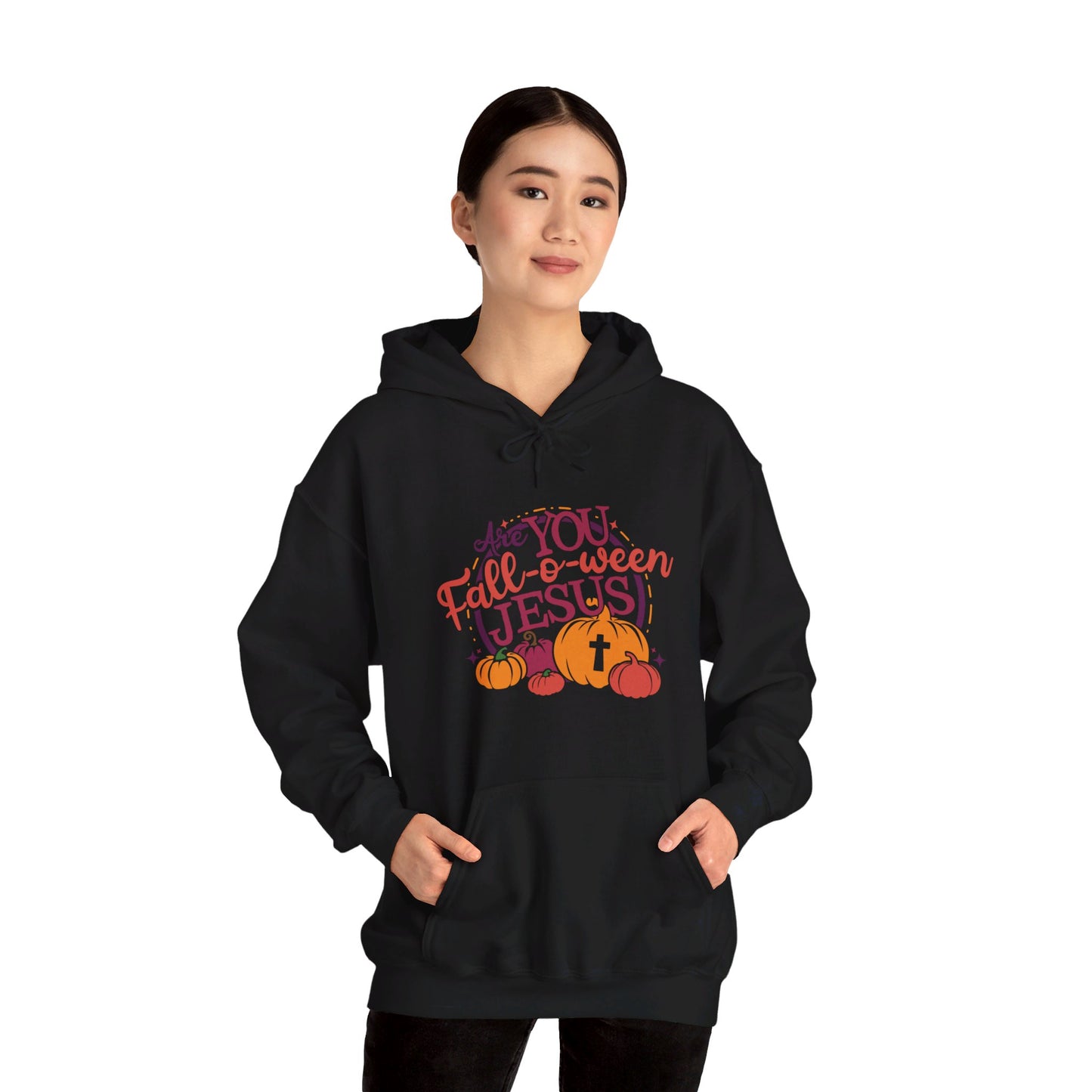 Are You Fall O Ween Jesus Halloween Unisex Christian Pullover Hooded Sweatshirt