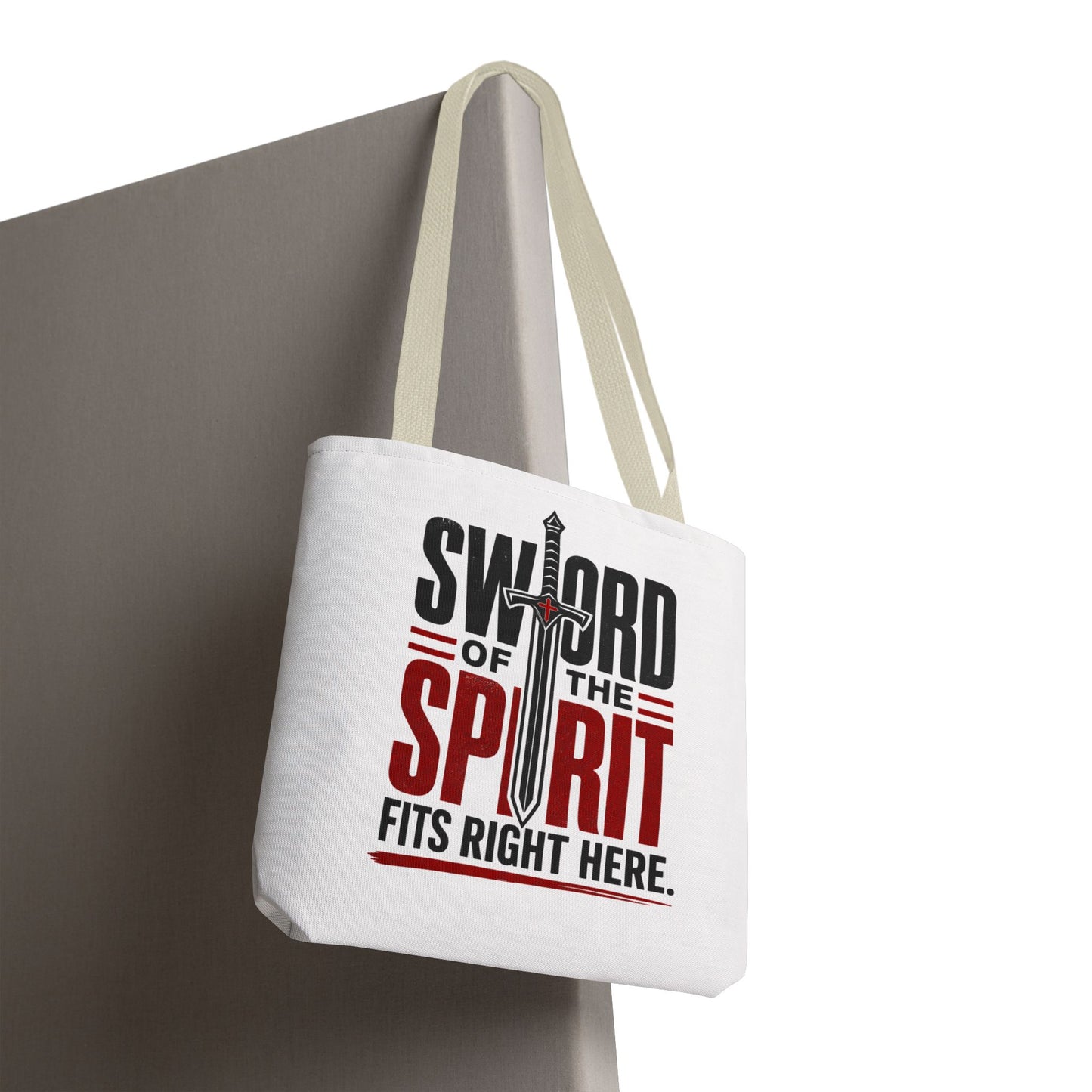 Sword of the Spirit Tote Bag — Christian Faith Inspirational Canvas Tote - ClaimedbyGodDesigns