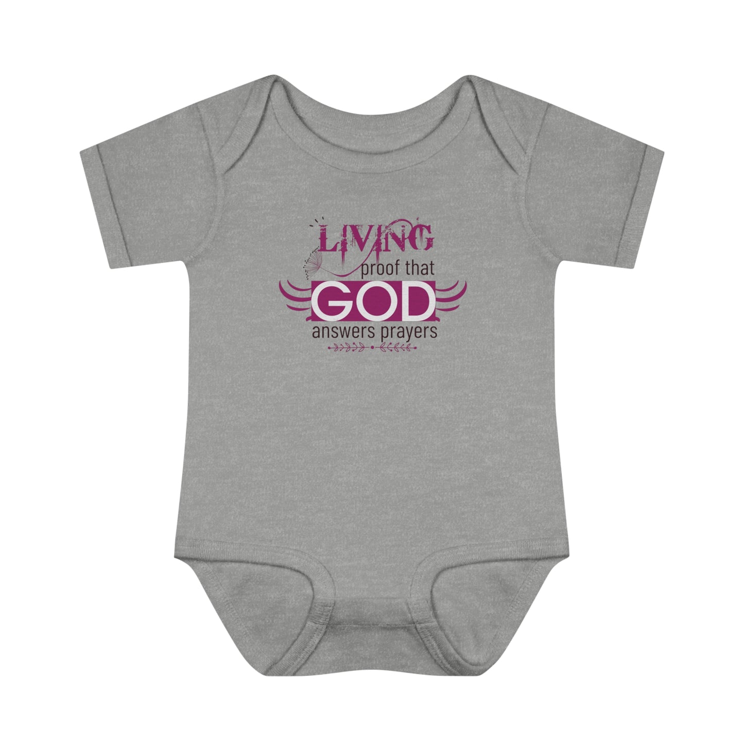 Living Proof That God Answers Prayers Christian Baby Onesie Printify