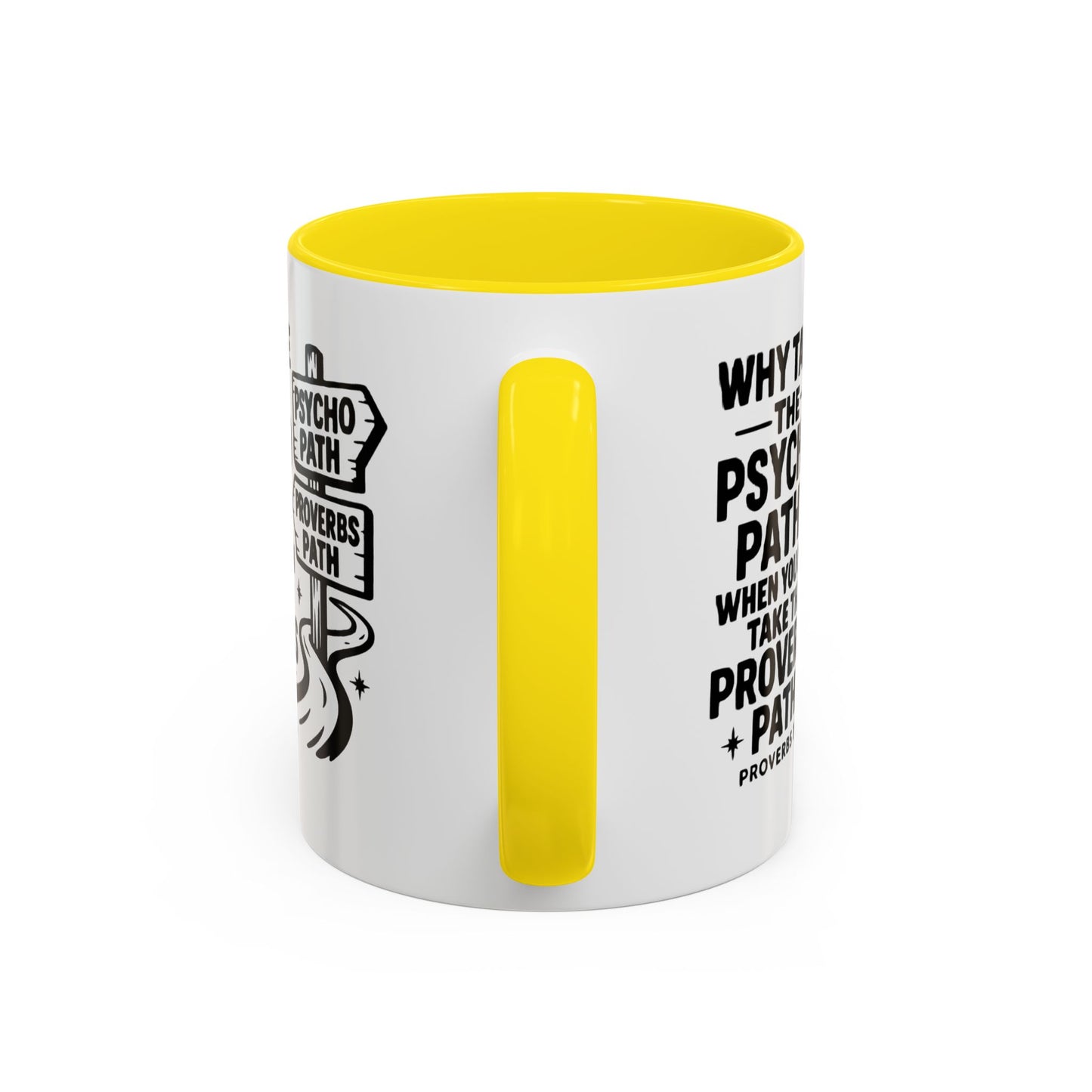 Inspirational Quote Accent Coffee Mug - Perfect Gift for Motivational Moments, Office Desk Essentials, Christian Gifts, Proverbs 3:5-6