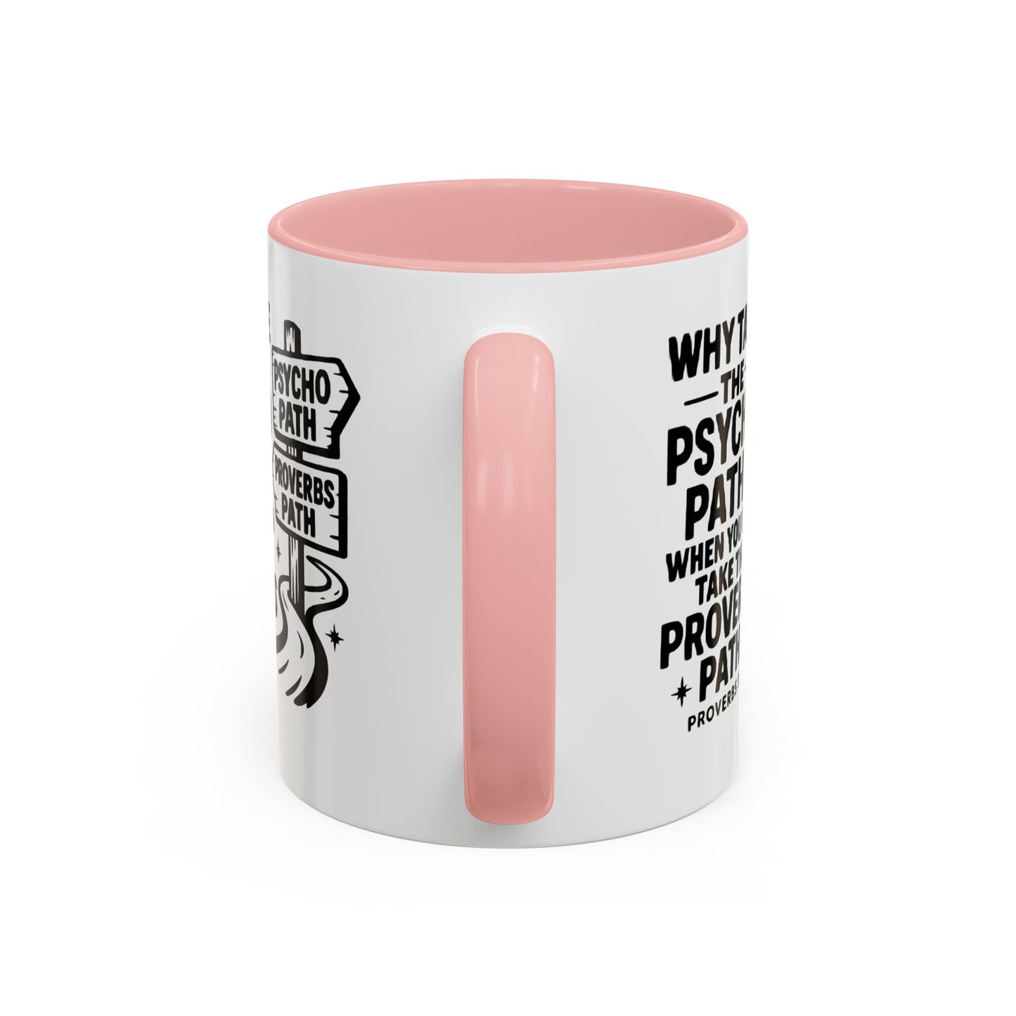 Inspirational Quote Accent Coffee Mug - Perfect Gift for Motivational Moments, Office Desk Essentials, Christian Gifts, Proverbs 3:5-6