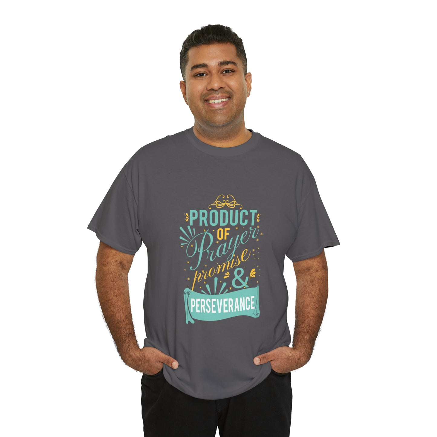 Product Of Prayer Promise & Perseverance Unisex Heavy Cotton Tee