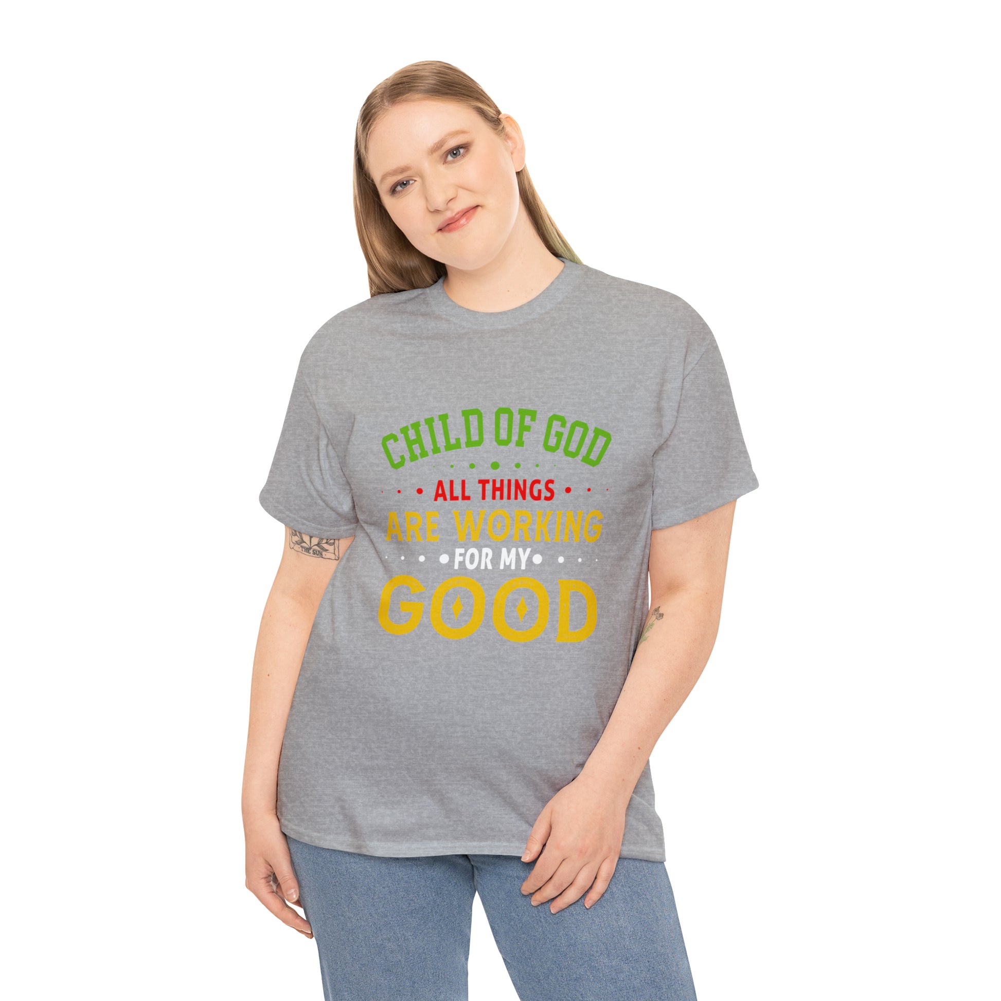 Child Of God All Things Are Working For My Good Unisex Heavy Cotton Tee Printify