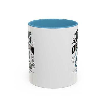 Jesus Is My Chief Physician Accent Coffee Mug – Christian Faith Medical Gift