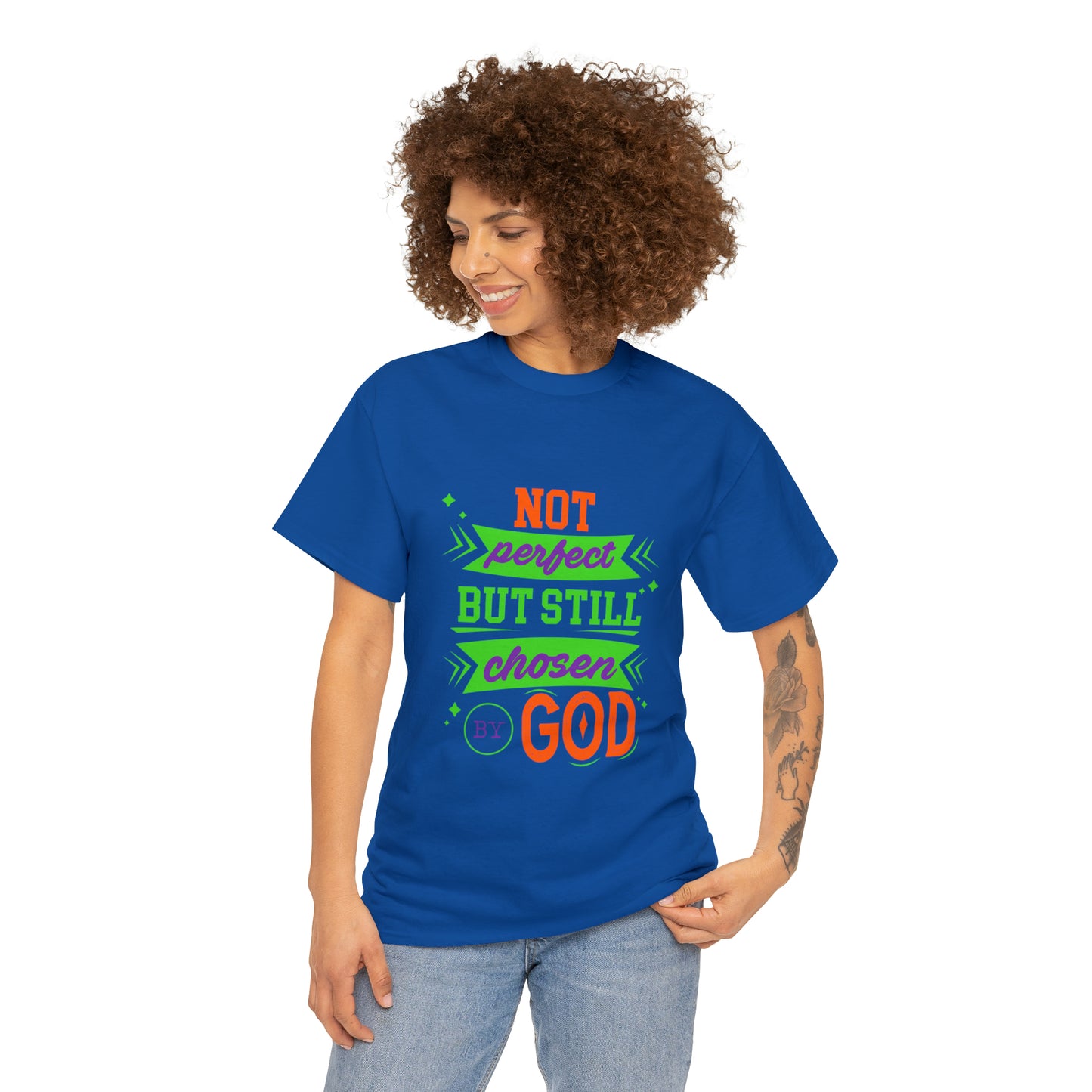 Not Perfect But Still Chosen By God Unisex Heavy Cotton Tee