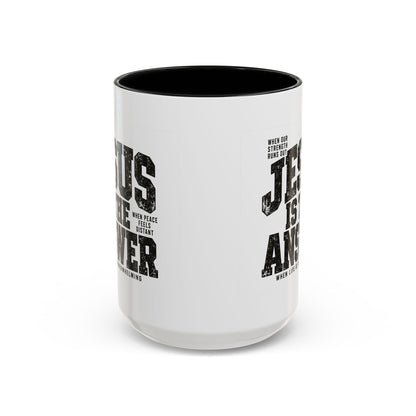Jesus Is the Answer Christian Coffee Mug | Matthew 11:28