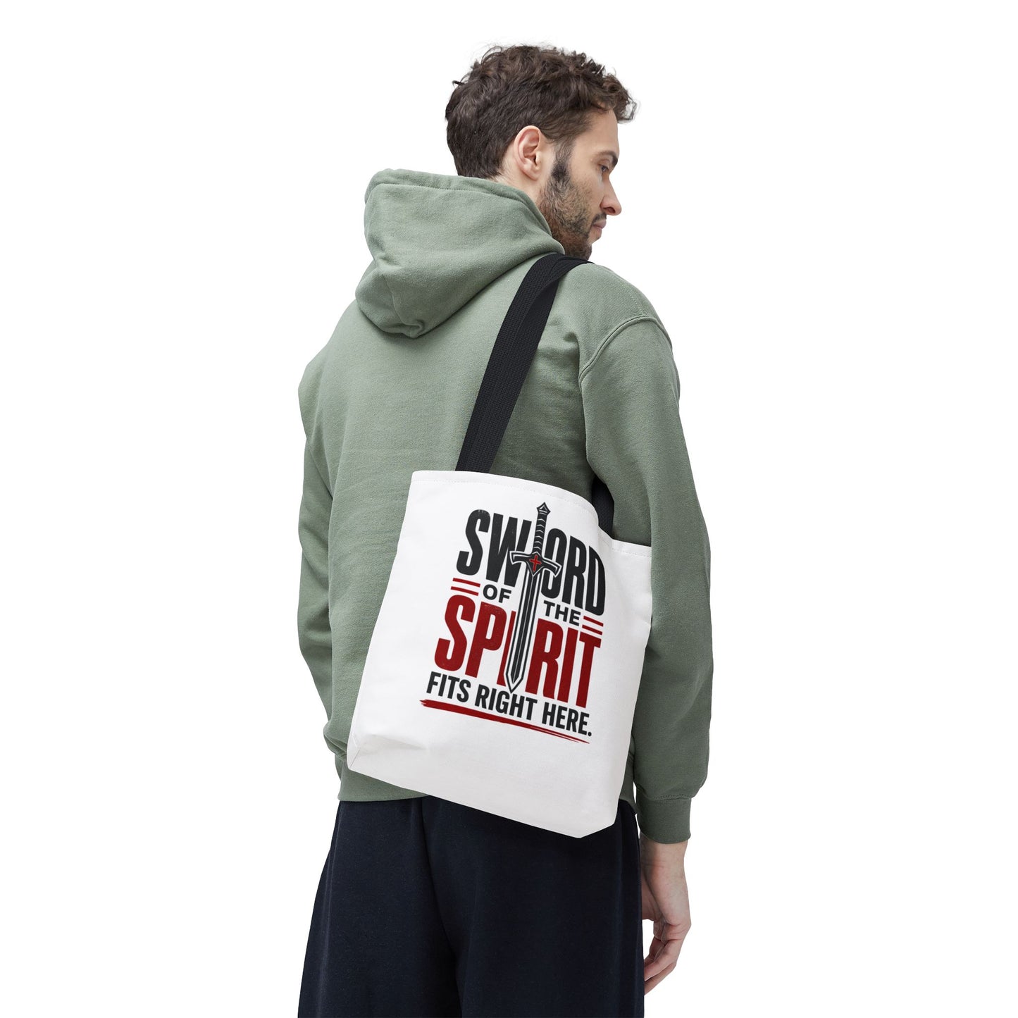 Sword of the Spirit Tote Bag — Christian Faith Inspirational Canvas Tote - ClaimedbyGodDesigns