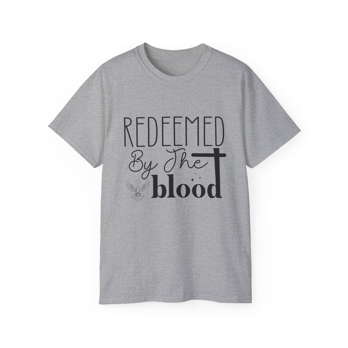 REDEEMED BY THE BLOOD Unisex Christian Ultra Cotton Tee Printify