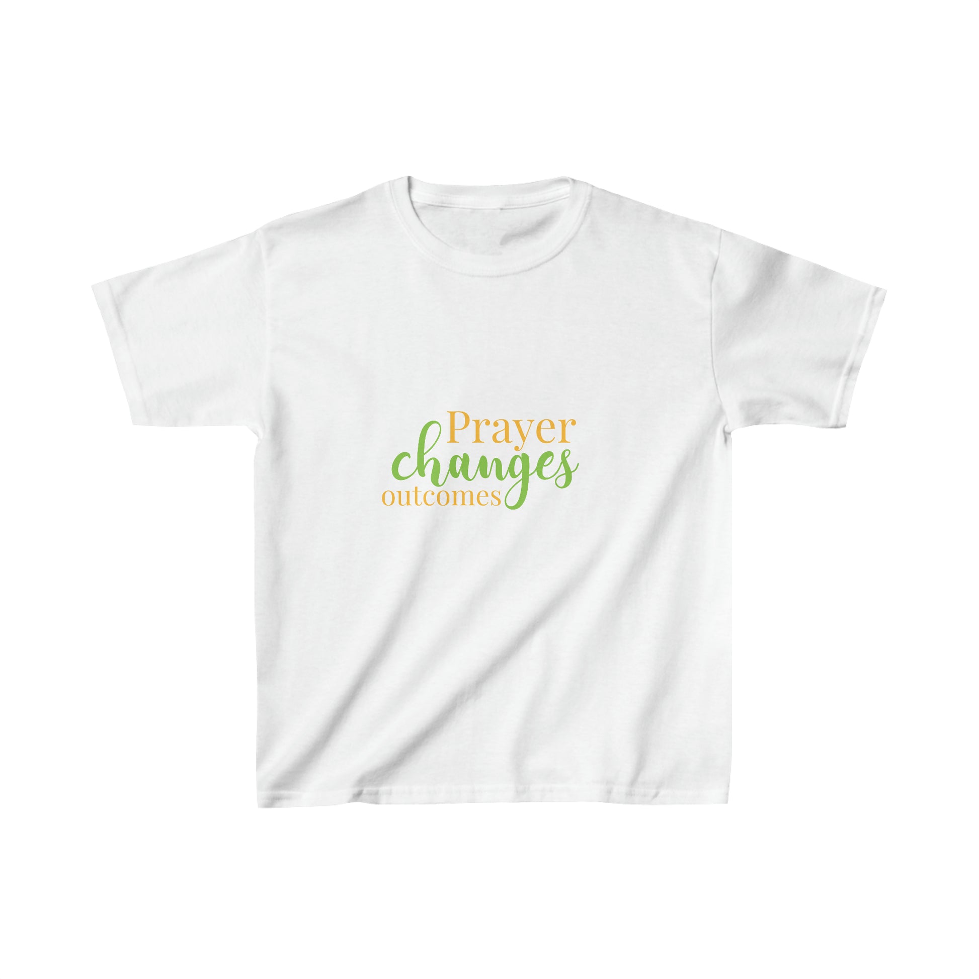 Prayer Changes Outcomes Youth Christian T-Shirt Printify