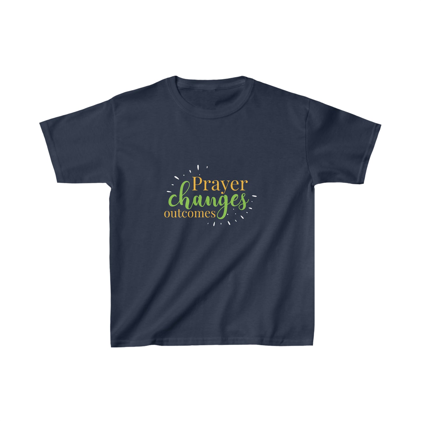 Prayer Changes Outcomes Youth Christian T-Shirt Printify