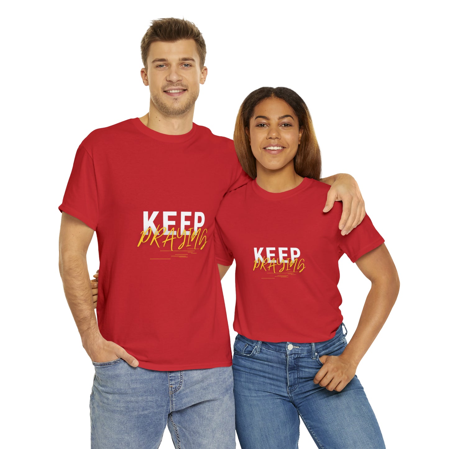 Keep Praying Unisex Heavy Cotton Tee Printify