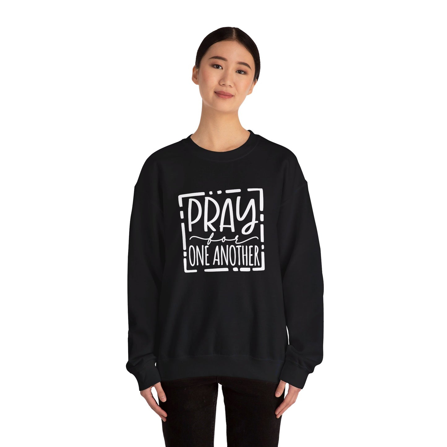 Pray For One Another Don't Quit Unisex Heavy Blend™ Crewneck Christian Sweatshirt