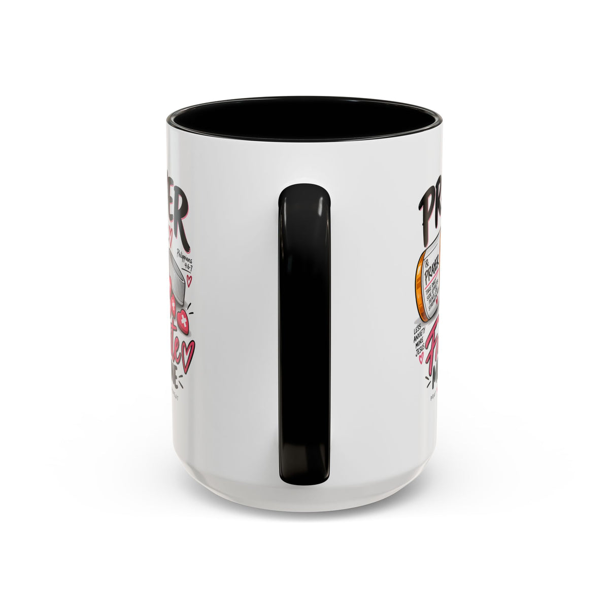 Prayer Is My Favorite Medicine Accent Coffee Mug – Inspirational Religious Gift