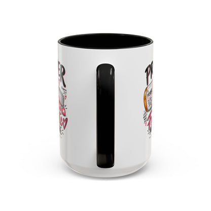 Prayer Is My Favorite Medicine Accent Coffee Mug – Inspirational Religious Gift