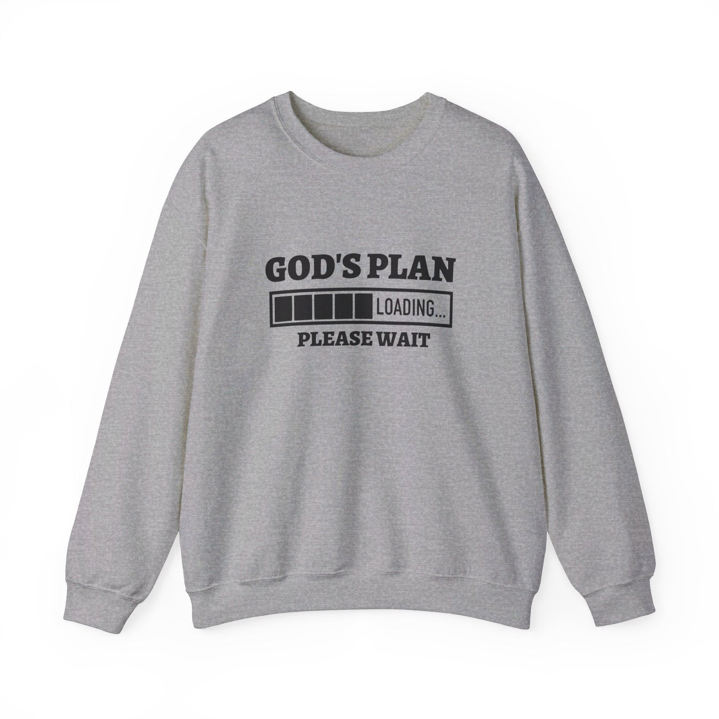 God's Plan Loading Unisex Heavy Blend™ Crewneck Christian Sweatshirt