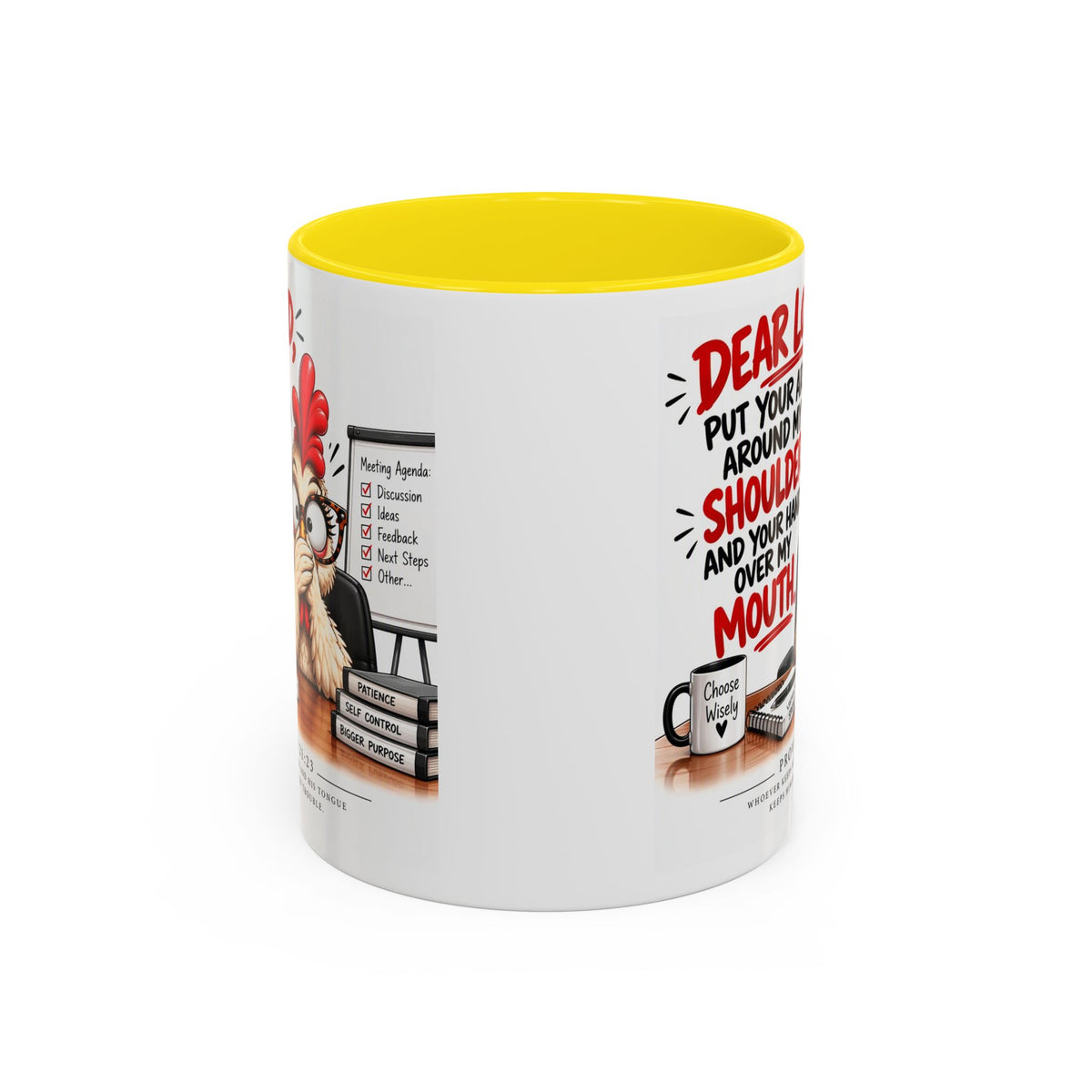 Christian Coffee Mug — "Dear Lord, Put Your Arm Around My Shoulder" Inspirational Ceramic Mug