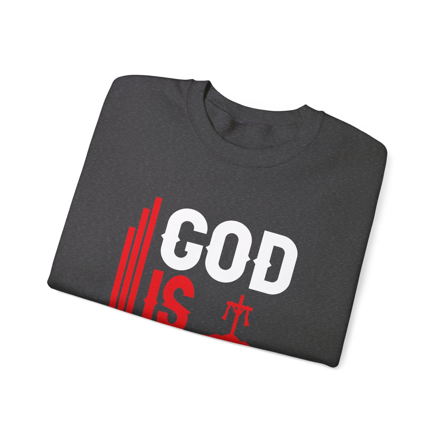 God Is Able  Unisex Heavy Blend™ Crewneck Christian Sweatshirt