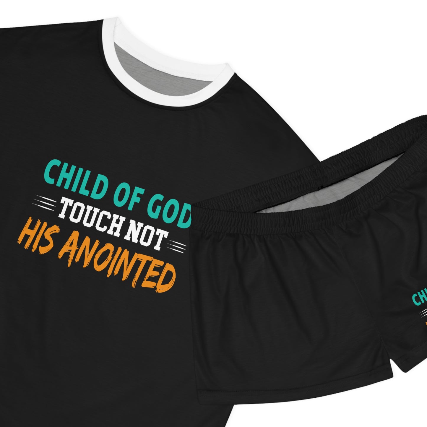 Child Of God Touch Not His Anointed Women's Christian Short Pajama Set Printify