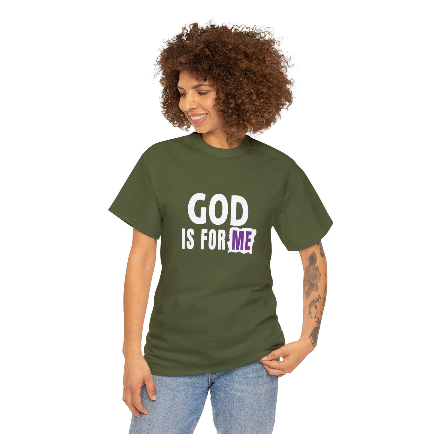 God Is For Me Unisex Heavy Cotton Tee Printify