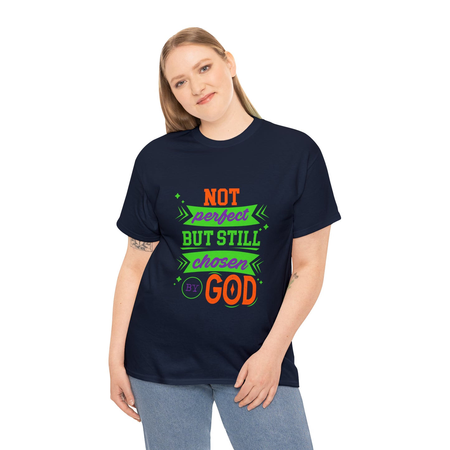 Not Perfect But Still Chosen By God Unisex Heavy Cotton Tee