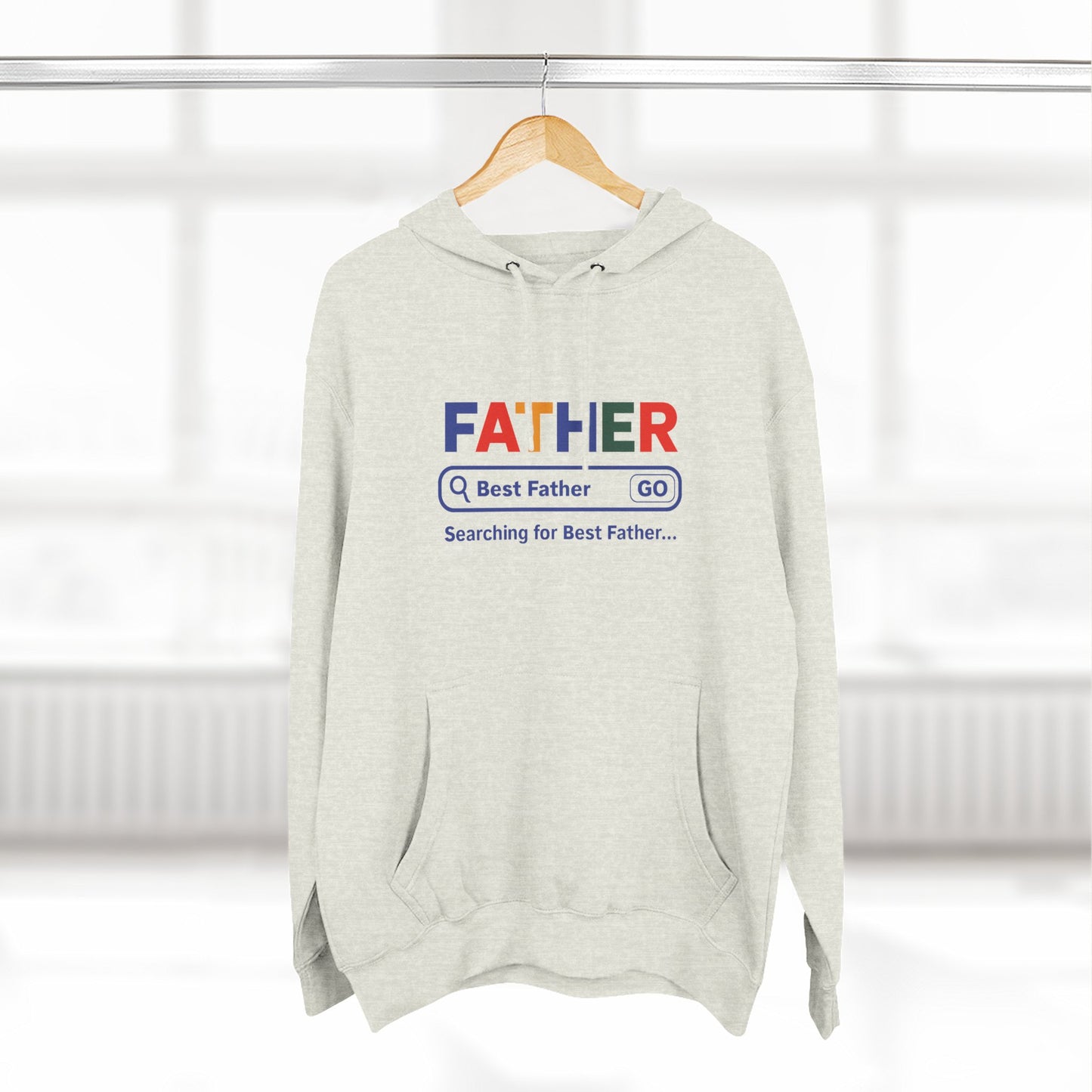 Father's Day Three - Panel Fleece Hoodie, Gift for Dad, Best Father Hoodie, Personalized Father Sweatshirt, Cute Dad Attire - ClaimedbyGodDesigns