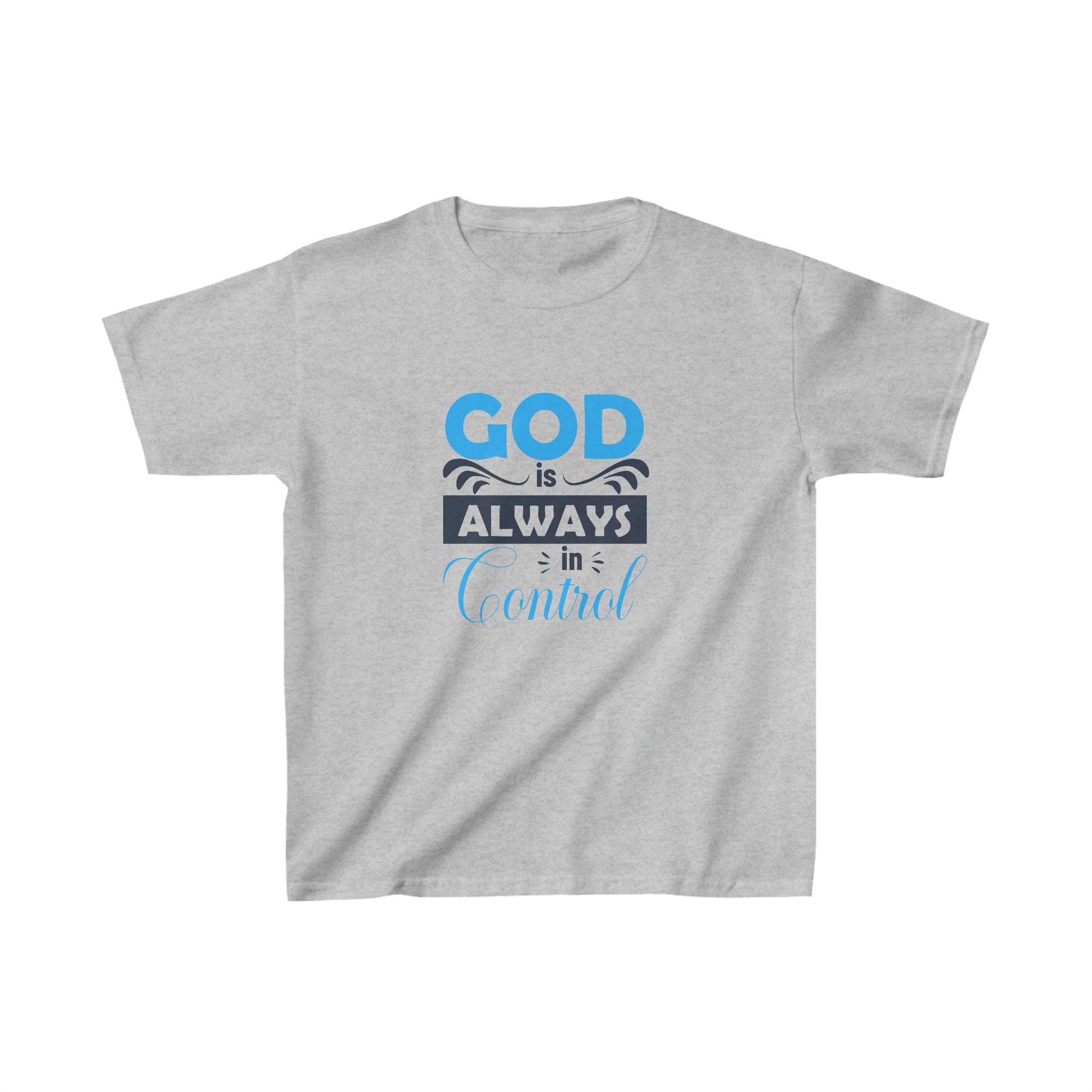 God Is Always In Control Youth Christian T-Shirt Printify