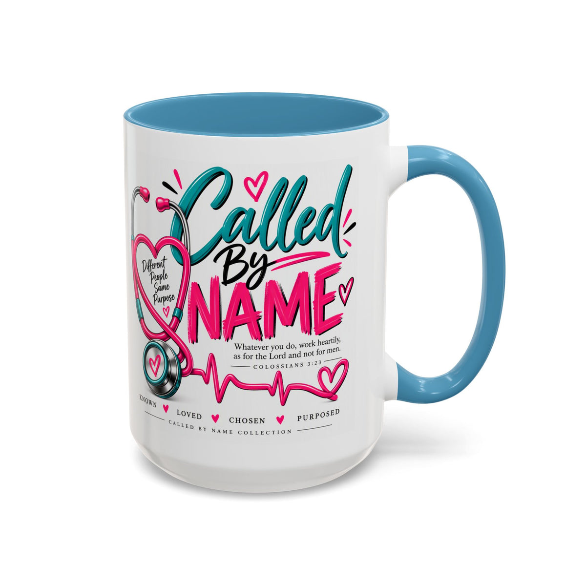 Called By Name Coffee Mug — Inspirational Nurse Stethoscope Design (11/15oz)