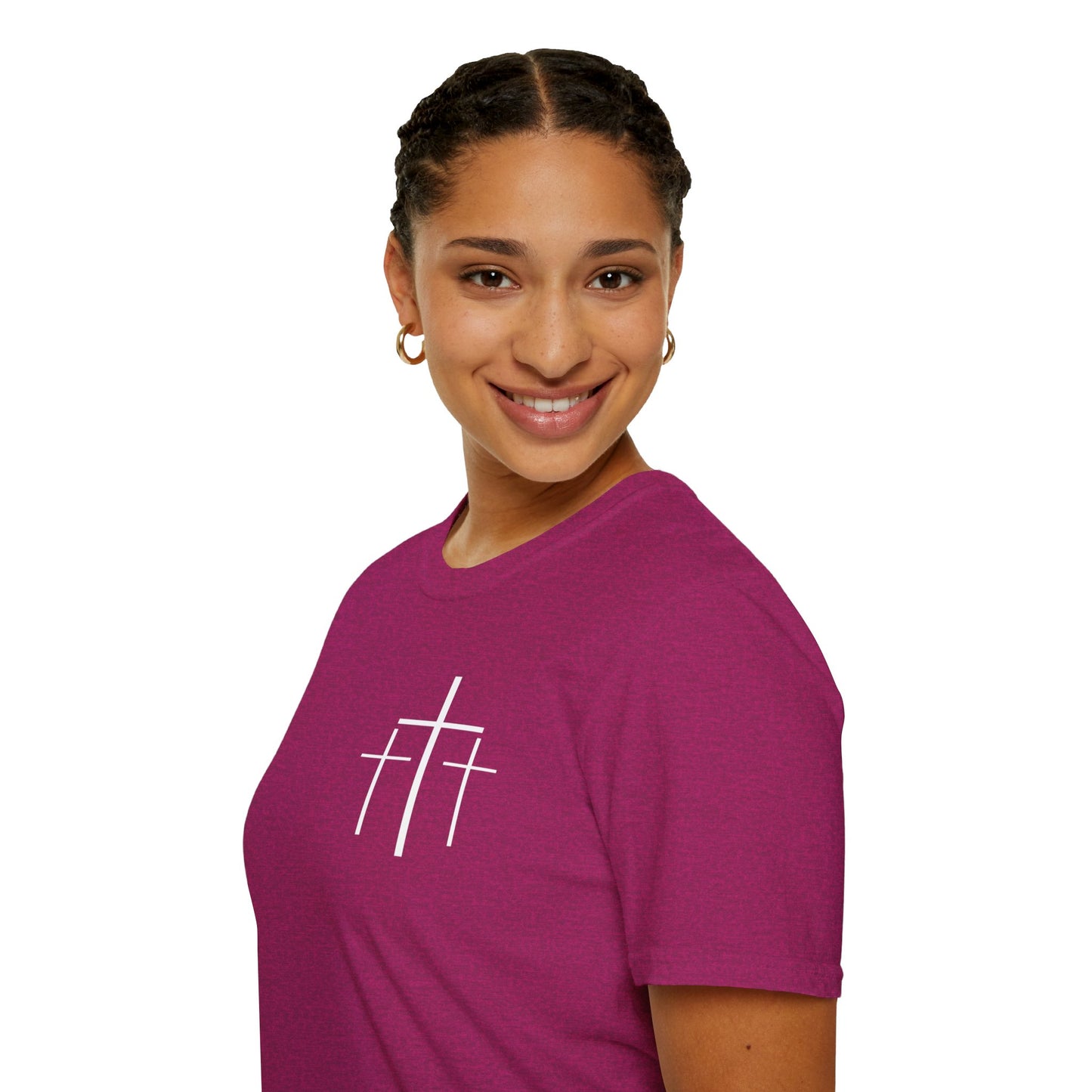 Faith Over Fear 3 Crosses   Christian Unisex T-shirt