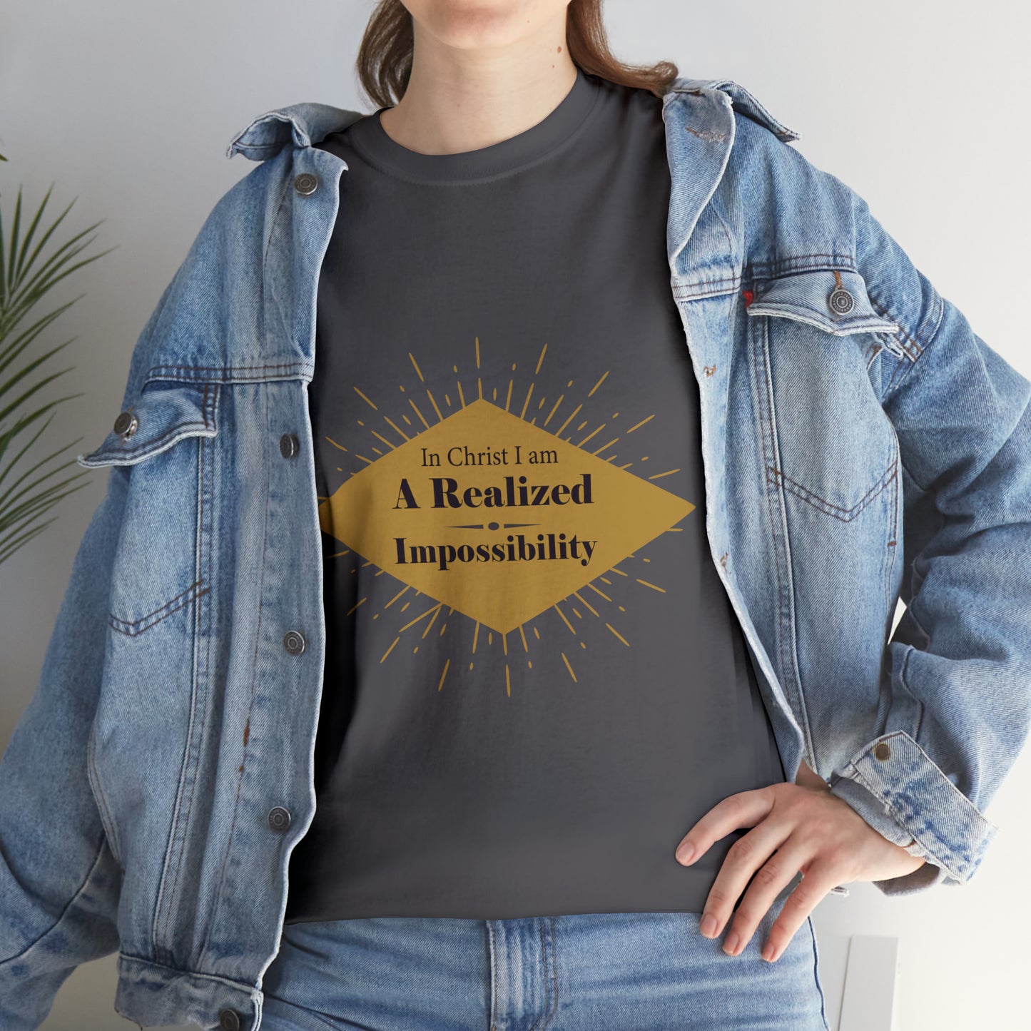 In Christ I Am A Realized Impossibility Unisex Heavy Cotton Tee