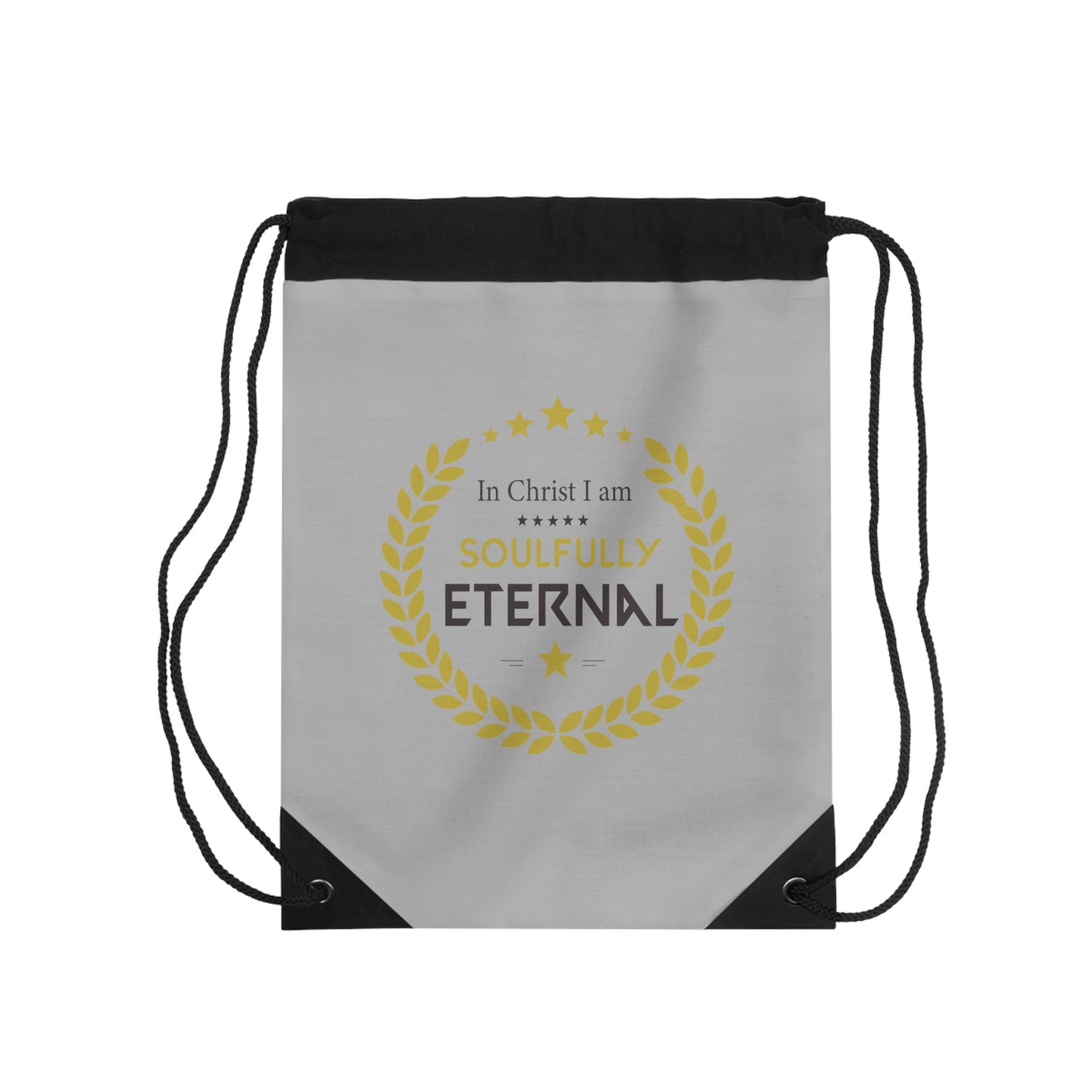 In Christ I Am Soulfully Eternal Drawstring Bag