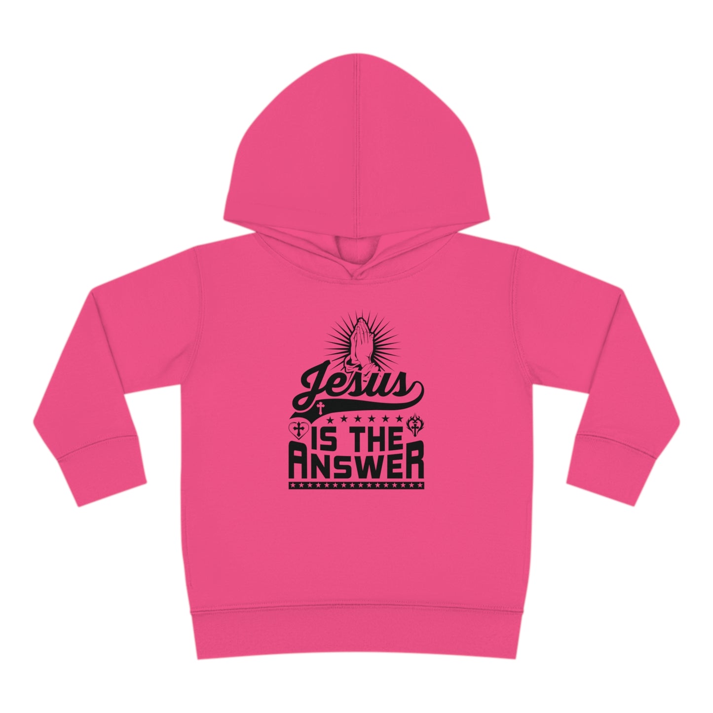 Jesus Is The Answer Christian Toddler Pullover Fleece Hooded Sweatshirt