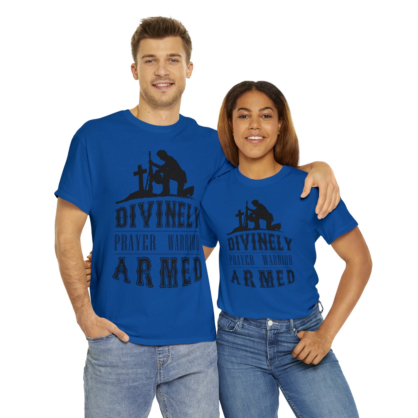 Divinely Armed Prayer Warrior Unisex Heavy Cotton Tee