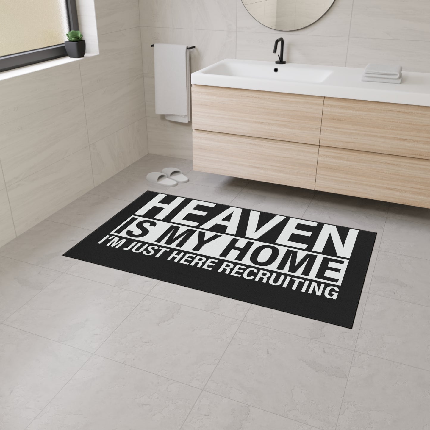 Christian Heavy Duty Floor Mat, Heaven Is My Home Decor, Religious Entryway Rug, Scripture Welcome Mat, Inspirational