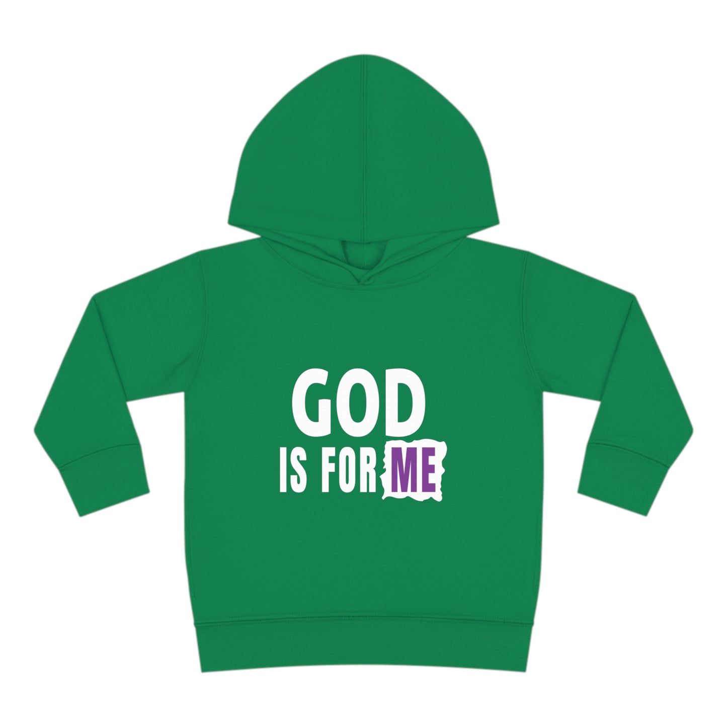 God Is For Me Christian Toddler Pullover Fleece Hoodie Printify