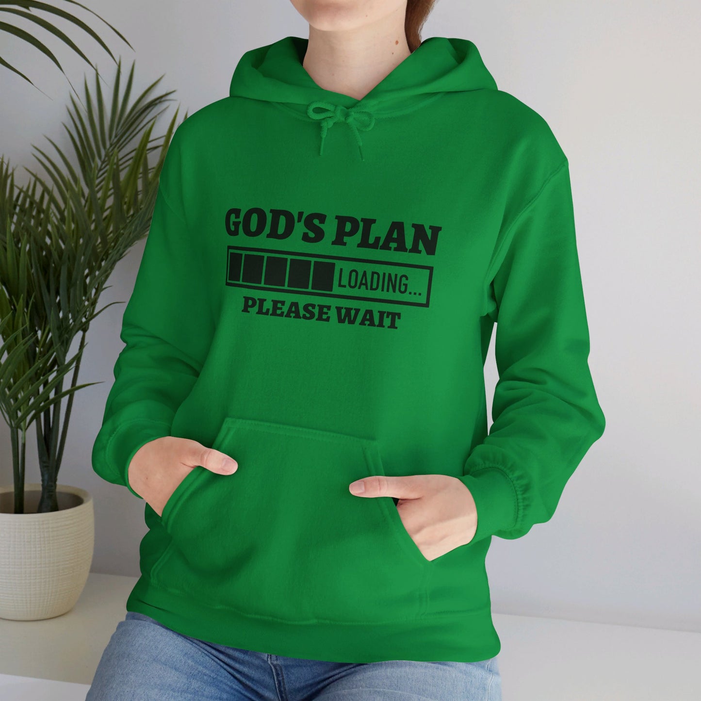 God's Plan Loading Unisex Christian Pullover Hooded Sweatshirt