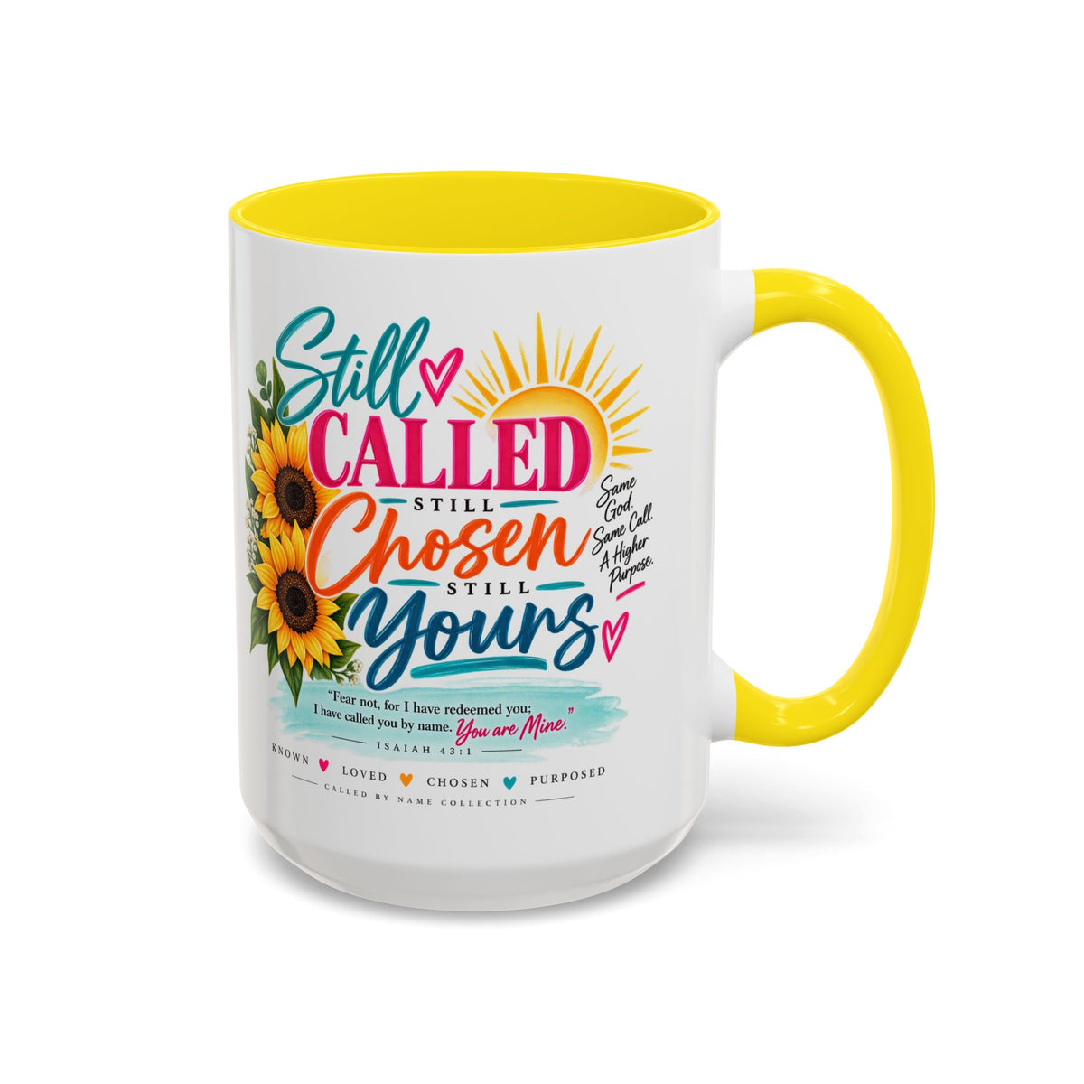 Still Called Still Chosen sunflower Christian coffee mug, Called By Name Collection