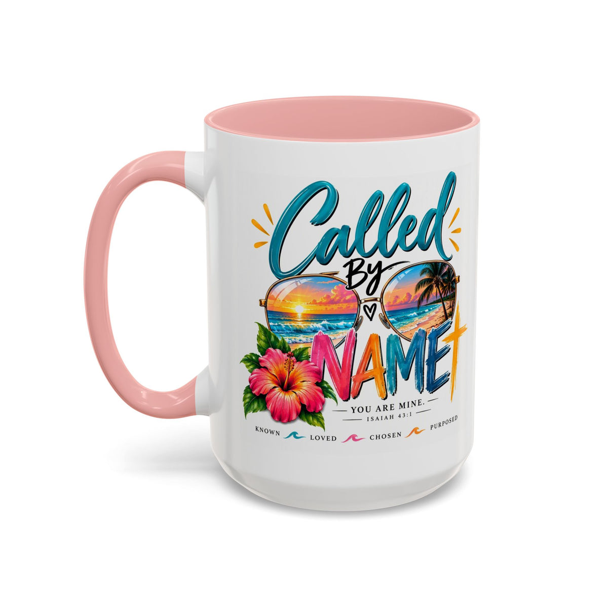 Called By Name Coffee Mug — Christian Inspirational Beach Design (11/15 oz)