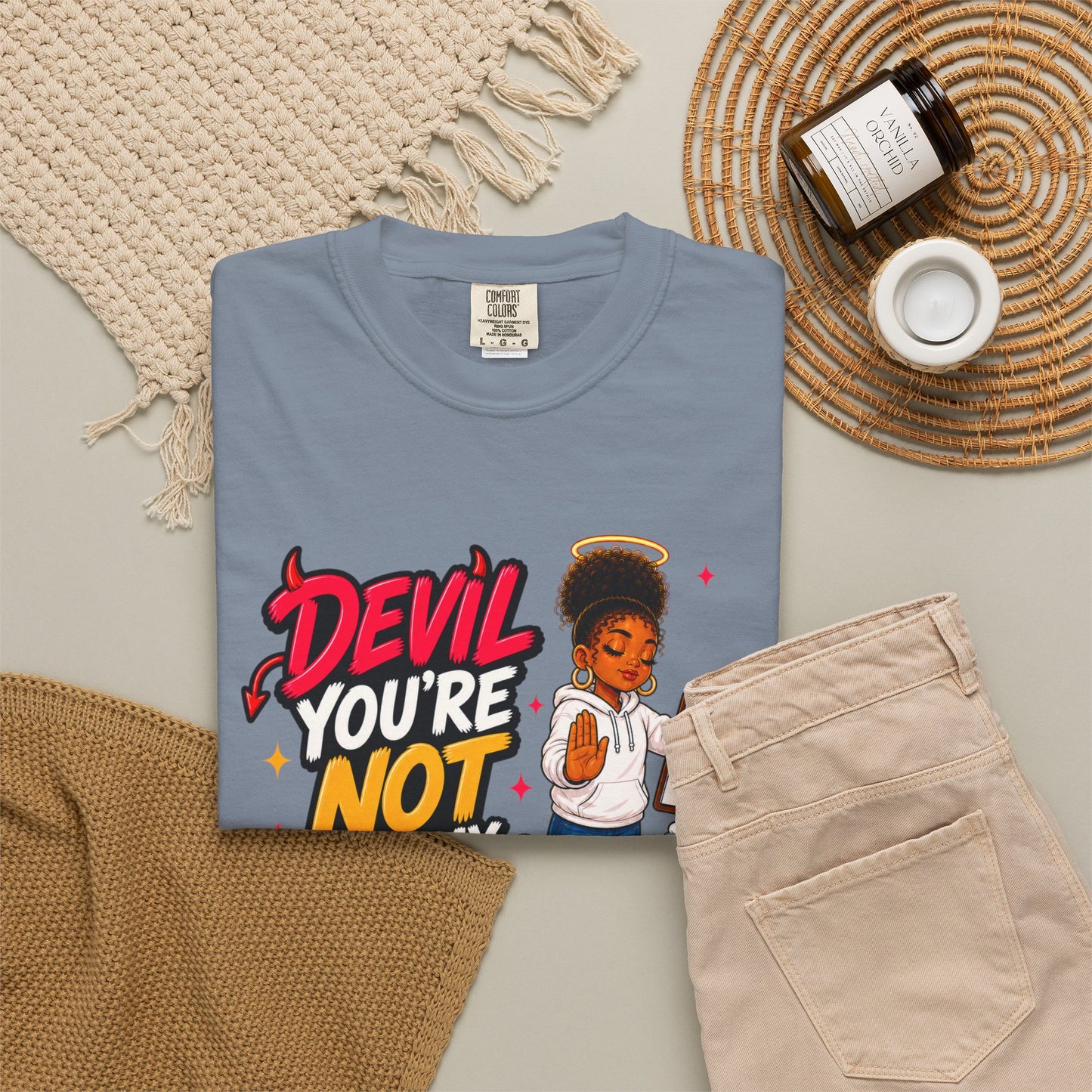 Devil You're Not On My Guest List T-Shirt - ClaimedbyGodDesigns
