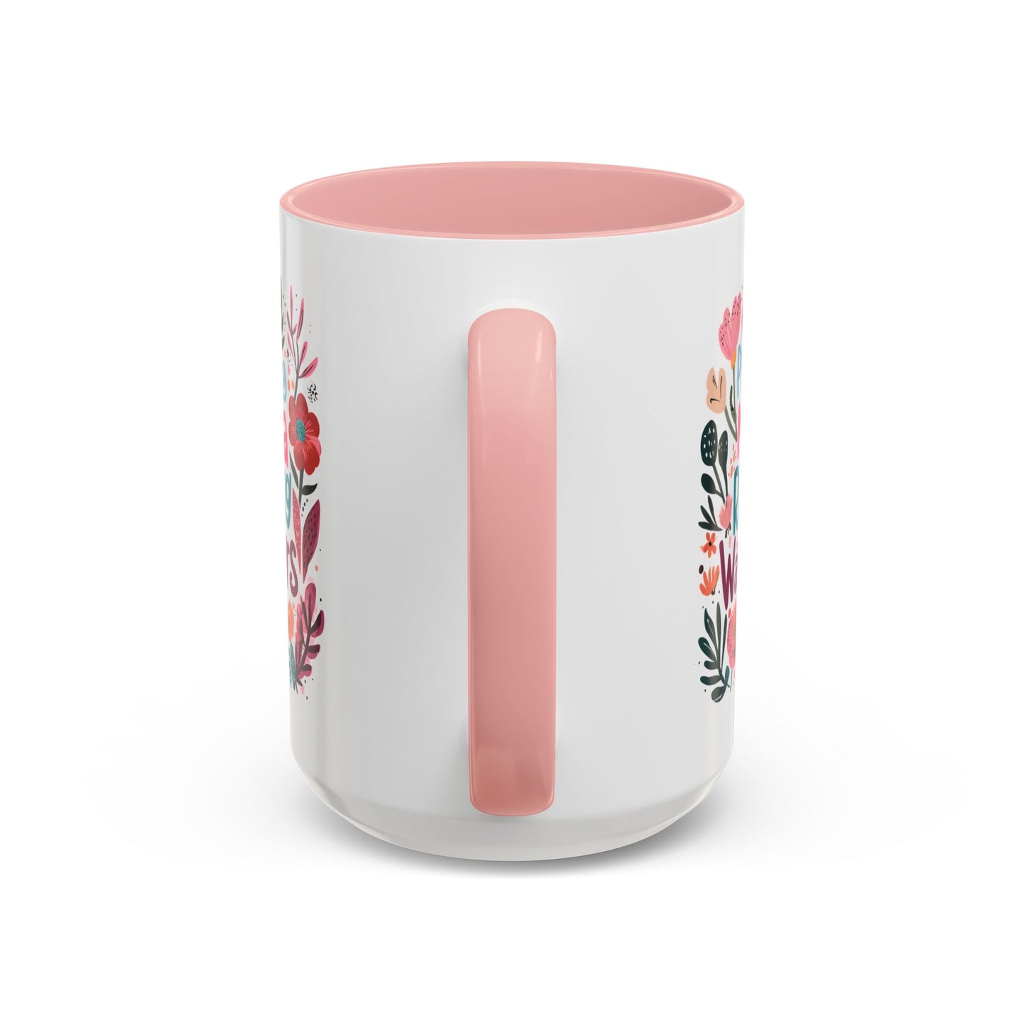 Floral Inspirational Coffee Accent Mug - Praying Mama Raising Warriors, Gift for Moms, Mother's Day Mug, Motivational Cup, Unique Kitchenware
