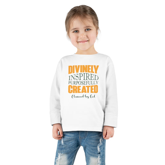 Divinely  Inspired Purposefully Created Toddler Christian Sweatshirt Printify